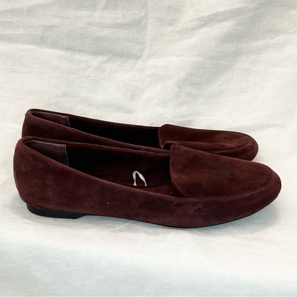 Gap Women's Burgundy/Wine Genuine Suede Leather Slip on Loafer - Picture 11 of 12